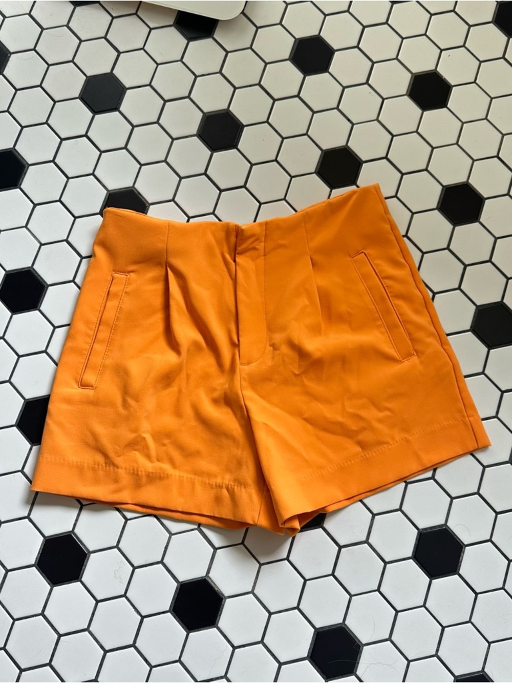 Bright orange shorts